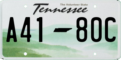 TN license plate A4180C