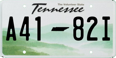 TN license plate A4182I