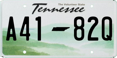 TN license plate A4182Q