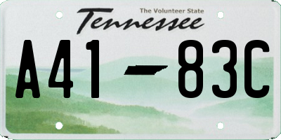 TN license plate A4183C