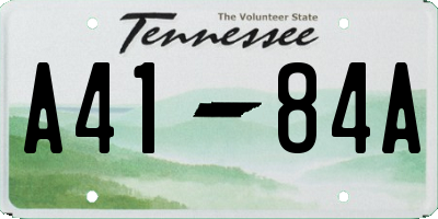 TN license plate A4184A
