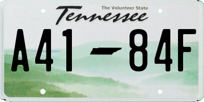 TN license plate A4184F