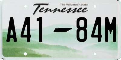 TN license plate A4184M
