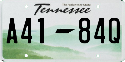 TN license plate A4184Q