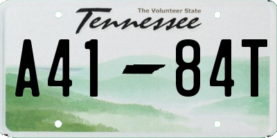 TN license plate A4184T