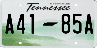 TN license plate A4185A