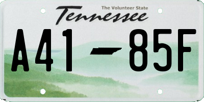 TN license plate A4185F