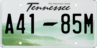 TN license plate A4185M