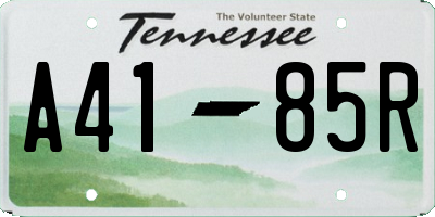 TN license plate A4185R