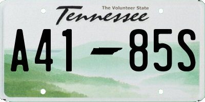 TN license plate A4185S