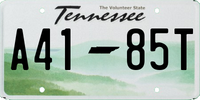 TN license plate A4185T