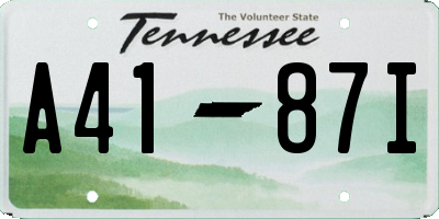 TN license plate A4187I