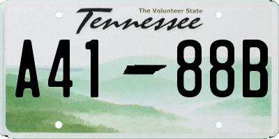 TN license plate A4188B