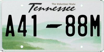TN license plate A4188M