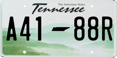 TN license plate A4188R