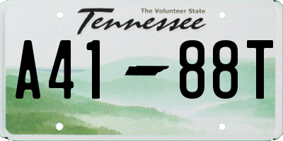 TN license plate A4188T