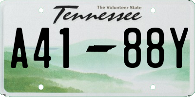 TN license plate A4188Y