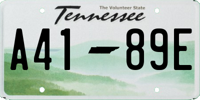 TN license plate A4189E