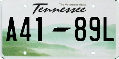 TN license plate A4189L