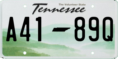 TN license plate A4189Q