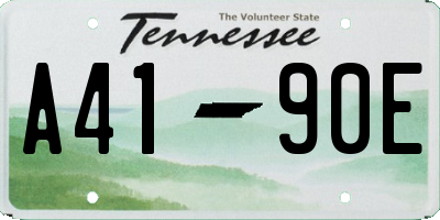 TN license plate A4190E