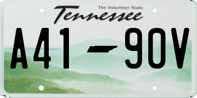TN license plate A4190V