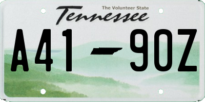 TN license plate A4190Z