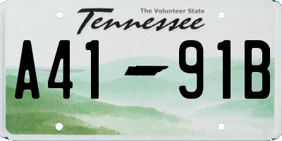 TN license plate A4191B