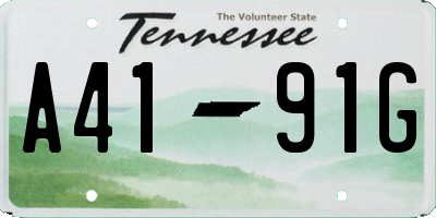 TN license plate A4191G