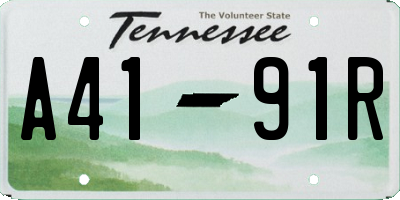 TN license plate A4191R