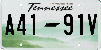 TN license plate A4191V