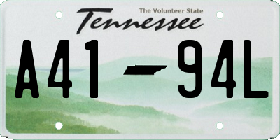TN license plate A4194L
