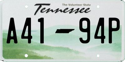 TN license plate A4194P