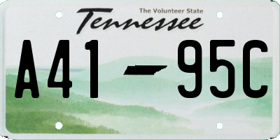 TN license plate A4195C