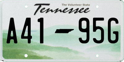 TN license plate A4195G