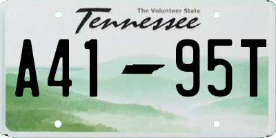 TN license plate A4195T