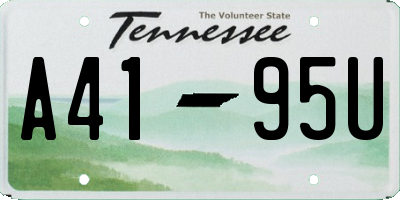 TN license plate A4195U