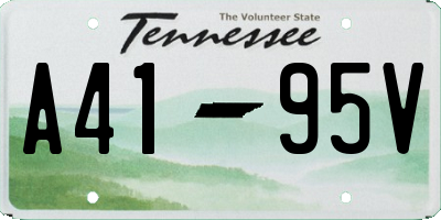 TN license plate A4195V
