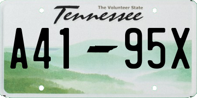 TN license plate A4195X