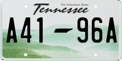 TN license plate A4196A