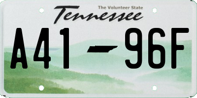 TN license plate A4196F
