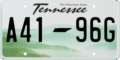 TN license plate A4196G