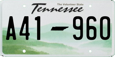 TN license plate A4196O