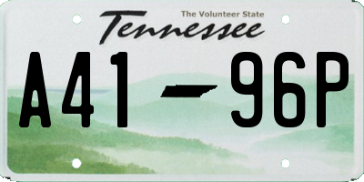 TN license plate A4196P