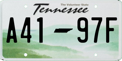 TN license plate A4197F