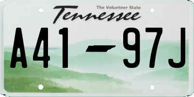 TN license plate A4197J