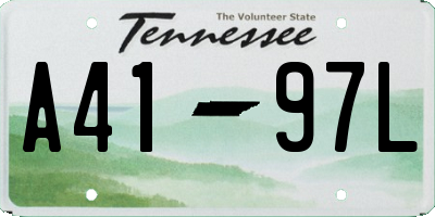 TN license plate A4197L