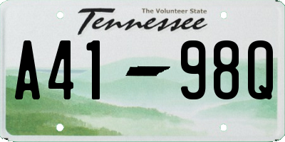 TN license plate A4198Q