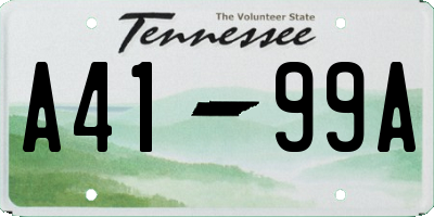 TN license plate A4199A