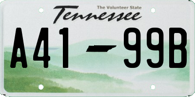 TN license plate A4199B